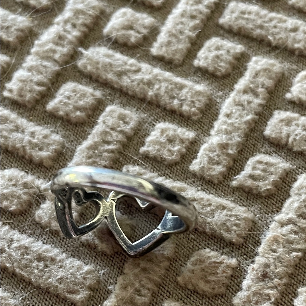 Silver Heart Infinity Ring - Picture 6 of 6